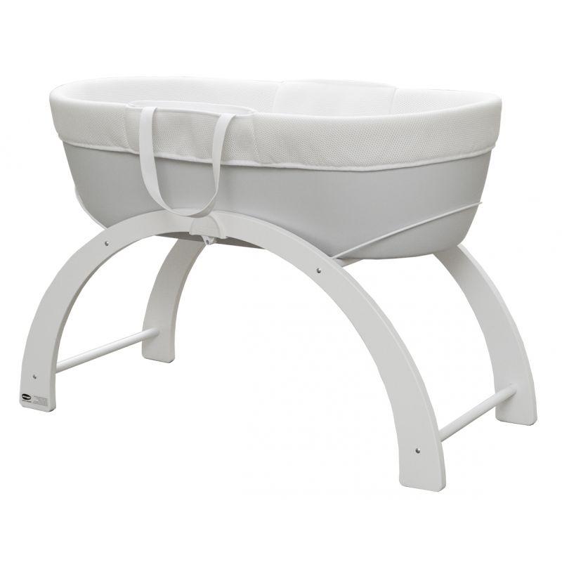 Shnuggle Dreami Moses Basket with Curve Stand | White