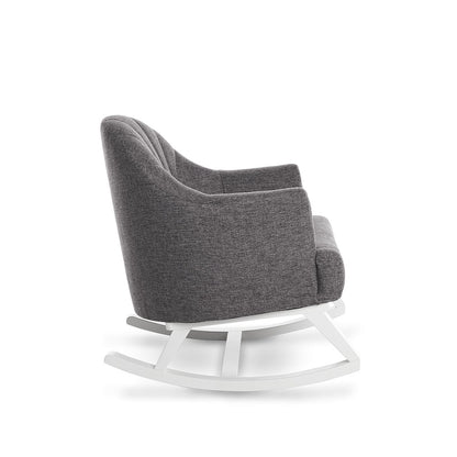 Obaby Round Back Rocking Chair - White and Grey