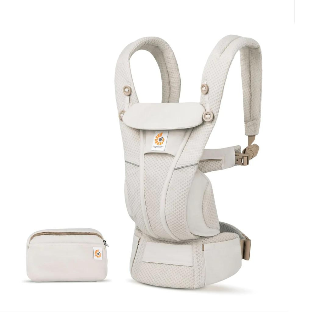 Ergobaby Omni Breeze Baby Carrier | Natural Beige & All Weather Cover