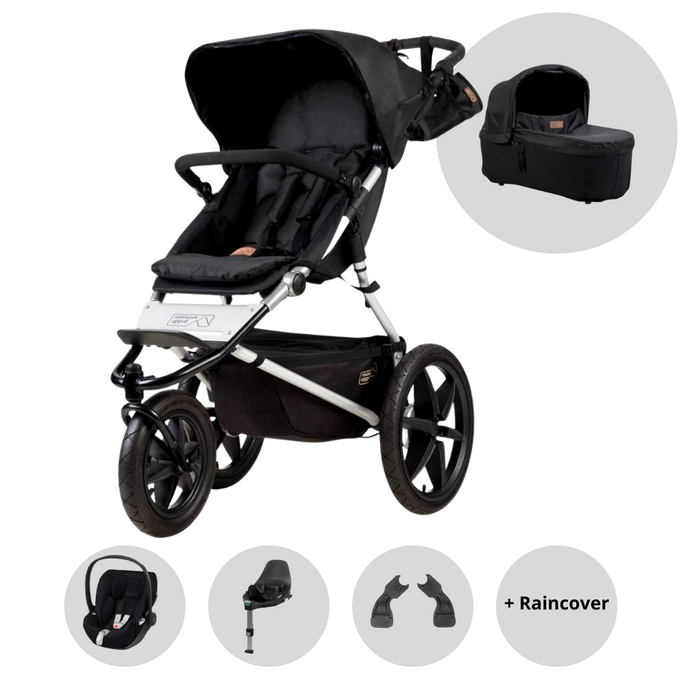 Mountain Buggy Terrain Bundle in Onyx with Cybex Cloud T | Free Raincover