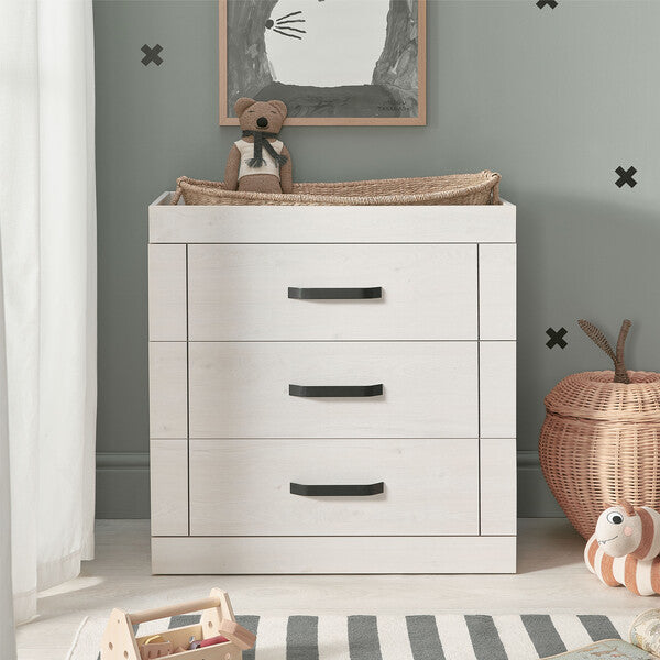Silver Cross Alnmouth 3 Piece Nursery Furniture Set with Premium Mattress