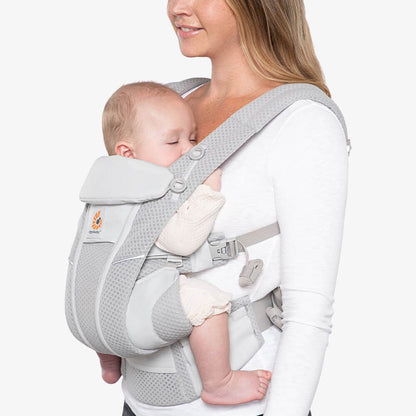 Ergobaby Omni Breeze Baby Carrier | Pearl Grey & All-Weather Cover