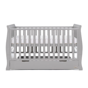 Obaby Stamford Classic Cot Bed & Cot Top Changer - Warm Grey