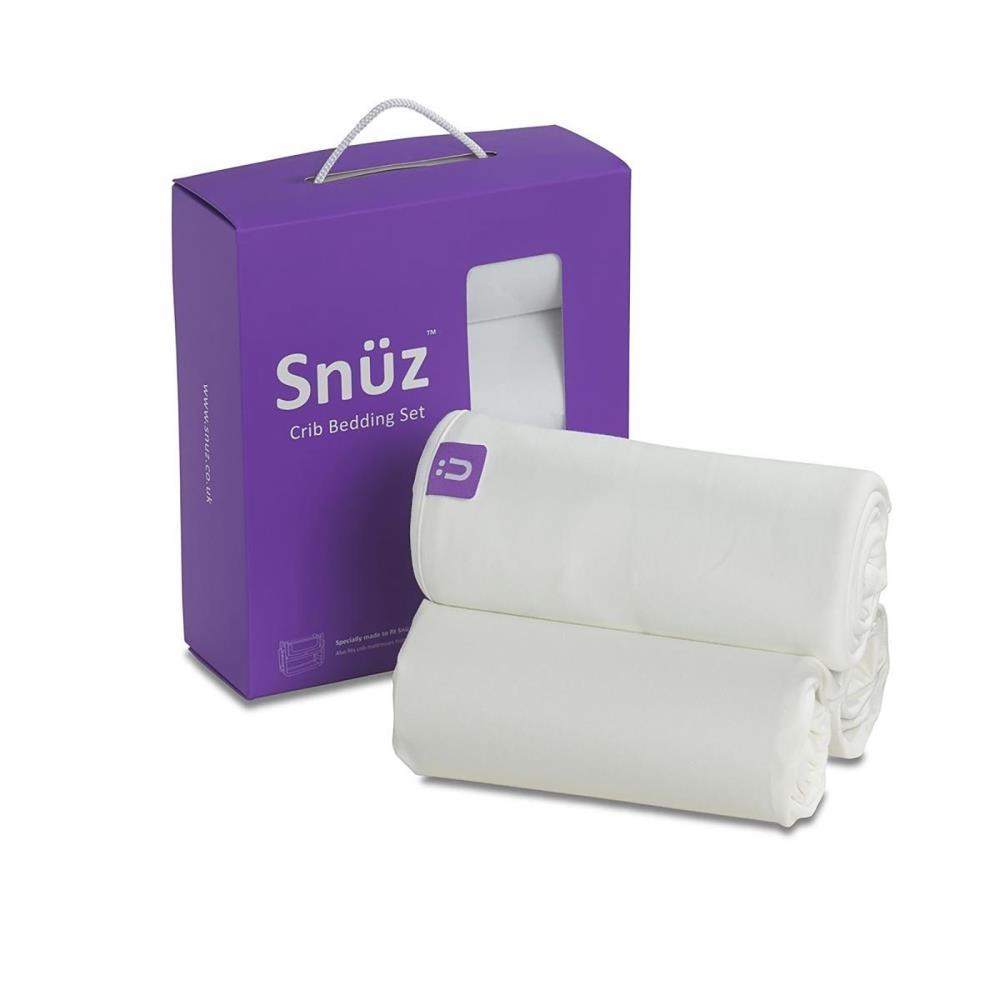 Snuz 3pc. Bedside Crib Bedding Set - White