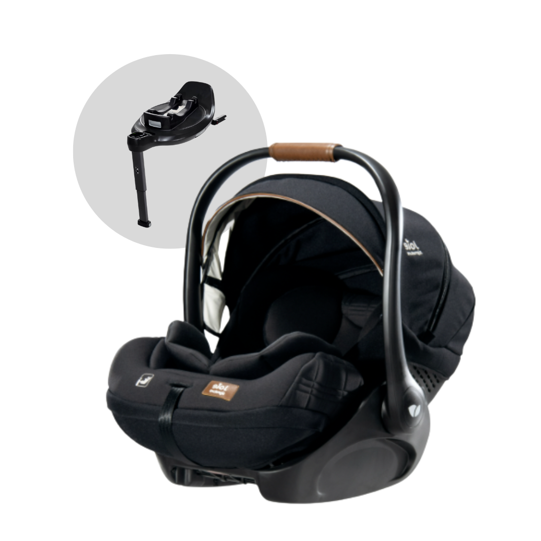 Joie Parcel Signature Pushchair,Carrycot, i-Level Car Seat and Rotating Encore Base | Eclipse