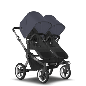 Bugaboo Donkey 5 Duo Pushchair & Carrycot - Graphite / Midnight Black / Stormy Blue