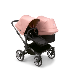 Bugaboo Donkey 5 Duo Pushchair & Carrycot - Graphite / Midnight Black / Morning Pink