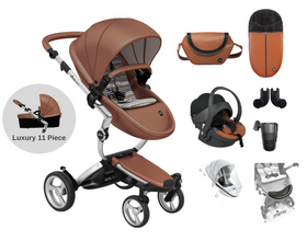 Load image into Gallery viewer, Mima Xari 11 Piece 4G Complete Travel System | Camel on Aluminium
