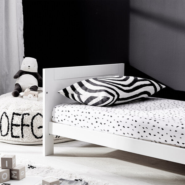 Silver Cross Finchley White Toddler Bed White Headboard Detail Lifestyle Image