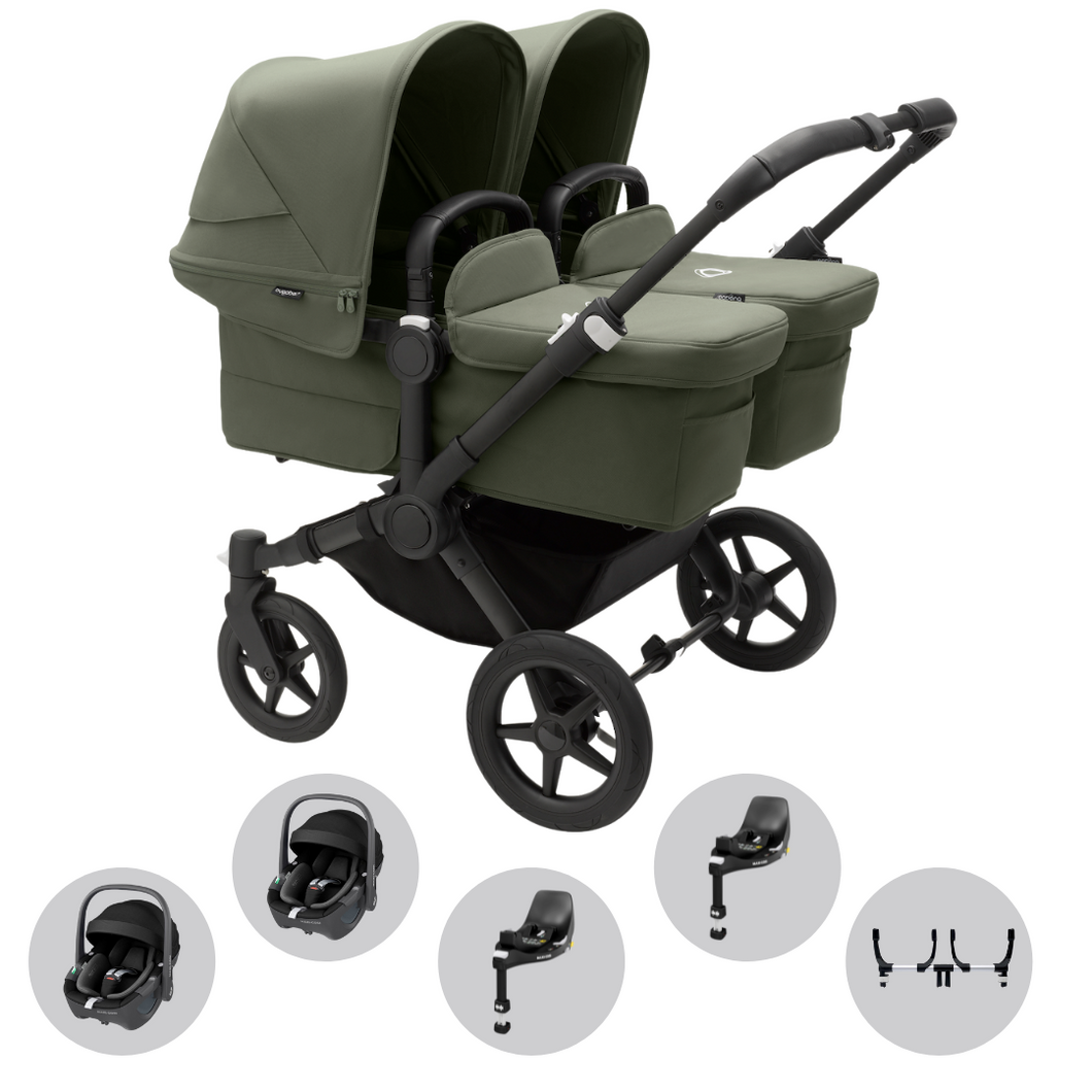 Bugaboo Donkey 5 Twin Pushchair Maxi Cosi Pebble 360 Pro Travel