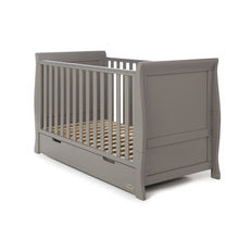 Load image into Gallery viewer, Obaby Stamford Classic Cot Bed + Breathable Mattress- Taupe
