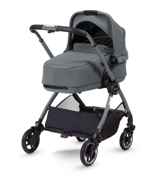 Silver Cross Dune Pushchair, Compact Carrycot & Dream i-Size Travel Pack - Glacier Grey