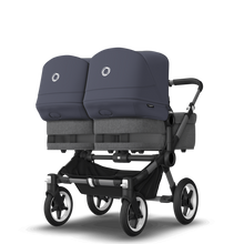 Load image into Gallery viewer, Bugaboo Donkey 5 Twin Pushchair &amp; Carrycot - Graphite / Grey Melange / Stormy Blue
