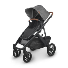 Load image into Gallery viewer, UPPAbaby Vista Pushchair &amp; Maxi Cosi Cabriofix i-Size Travel System | Greyson (Charcoal Melange/Carbon/Saddle Leather)

