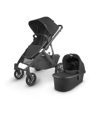 UPPAbaby Vista Pushchair & Carrycot - Jake (Black/Carbon/Black Leather)