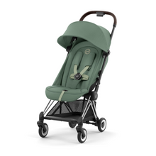 Load image into Gallery viewer, Cybex Coya Platinum Compact Stroller | Leaf Green on Chrome

