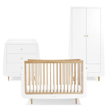 Load image into Gallery viewer, SnuzKot Skandi 3pc Nursery Furniture Set | Natural &amp; FREE Mattress

