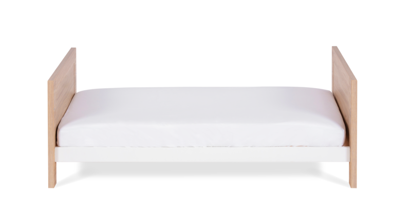 Silver Cross Finchley Oak Toddler Bed on white background