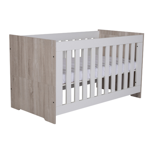 Babystyle Verona Cot Bed | White/Ash