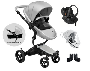 Mima Xari Essential 7 Piece 4G Travel System Argento on Black