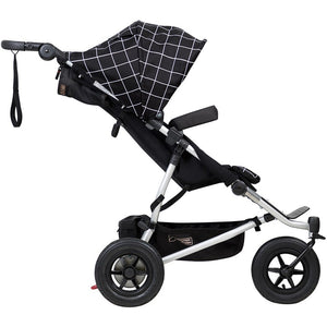 Mountain Buggy Duet in Grid with Black Cocoon For Twins