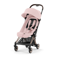 Load image into Gallery viewer, Cybex Coya Platinum Compact Stroller | Peach Pink on Rose Gold
