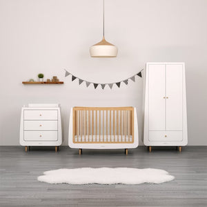SnuzKot Skandi 3pc Nursery Furniture Set | Natural & FREE Mattress