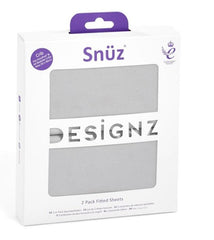 Snuz 2 Pack Crib Fitted Sheets - Grey