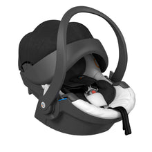 Load image into Gallery viewer, Mima Xari + Car Seat &amp; Base Bundle | Snow White on Champagne
