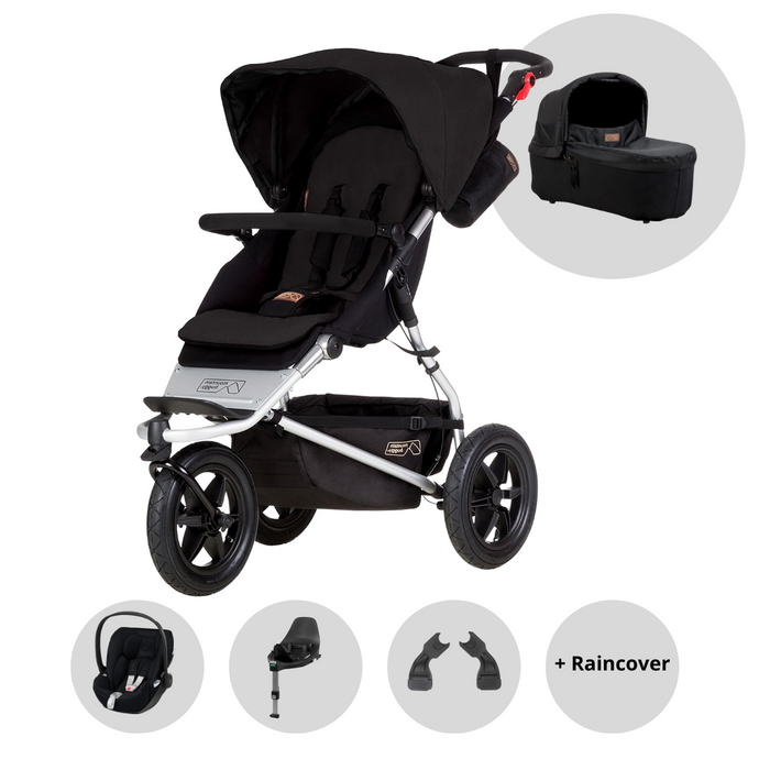 Mountain Buggy Urban Jungle Black Travel System with Cybex Cloud T and Base