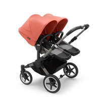 Load image into Gallery viewer, Bugaboo Donkey 5 Duo Pushchair &amp; Carrycot - Graphite / Grey Melange /  Sunrise Red
