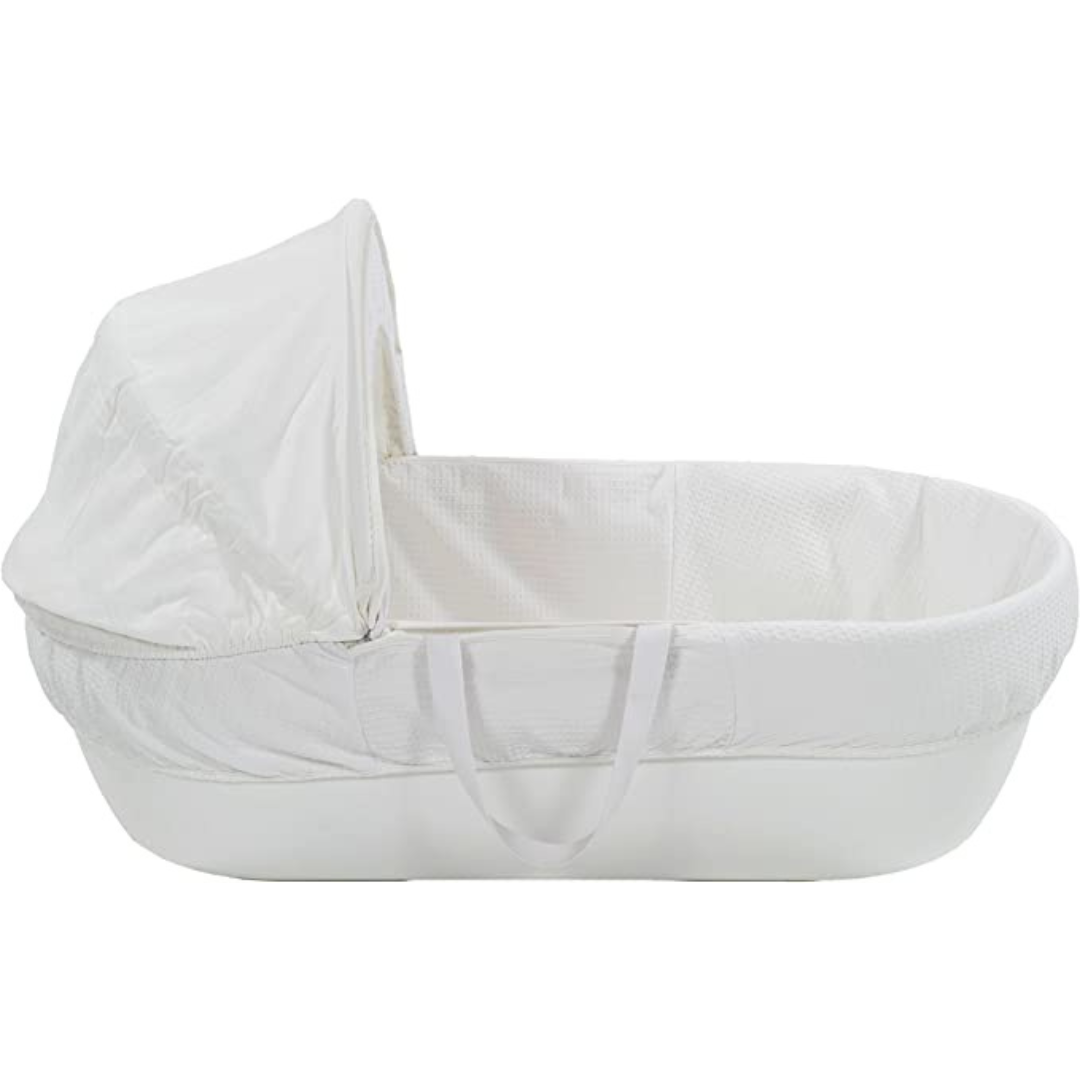 Shnuggle Moses Basket with Covers & Mattress - White