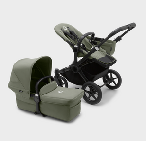 Bugaboo Donkey 5 Twin Pushchair & Maxi-Cosi Pebble 360 Travel System - Black / Forest Green