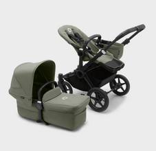 Load image into Gallery viewer, Bugaboo Donkey 5 Twin Pushchair &amp; Maxi-Cosi Pebble 360 Travel System - Black / Forest Green
