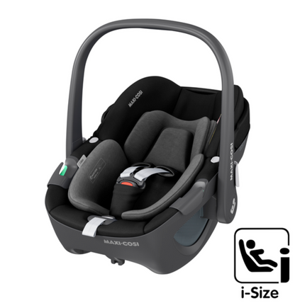 Maxi Cosi Pebble 360 i-Size Group 0+ Car Seat & FamilyFix 360 Base Bundle | Essential Black
