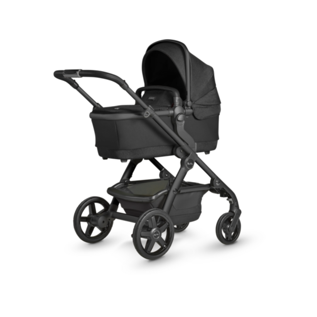 Silver Cross Wave Pushchair & Dream i-Size Travel Pack - Onyx Black (FREE Carrycot Stand)