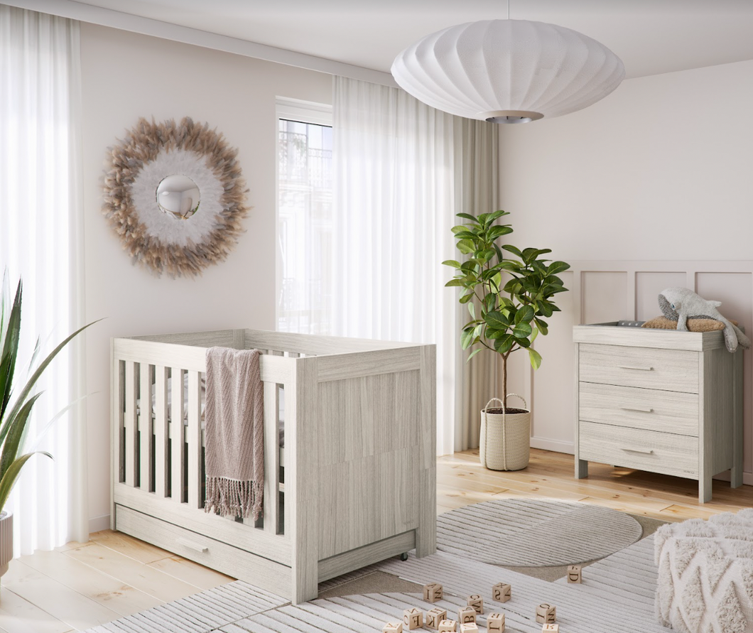 White and oak cot hot sale