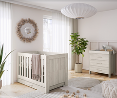 White and sales oak cot bed