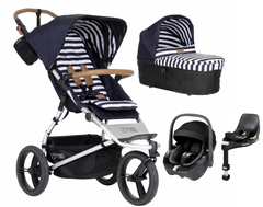 Mountain Buggy Urban Jungle Luxury Collection Buggy in Nautical with Maxi-Cosi Pebble | Travel System 360