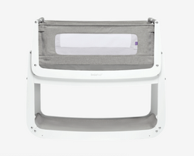 Load image into Gallery viewer, SnuzPod4 Bedside Crib Starter Bundle - Dusk Grey (Grey Sheets)
