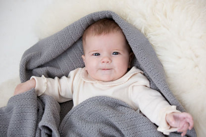 Hippychick Cellular Baby Blanket | Slate Grey