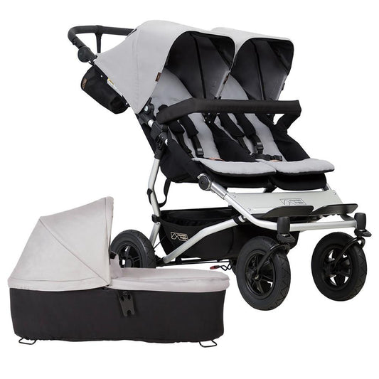 Mountain Buggy Duet Pushchair & Carrycot Bundle - Silver