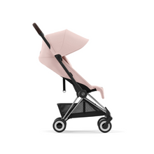 Load image into Gallery viewer, Cybex Coya Platinum Compact Stroller | Peach Pink on Chrome

