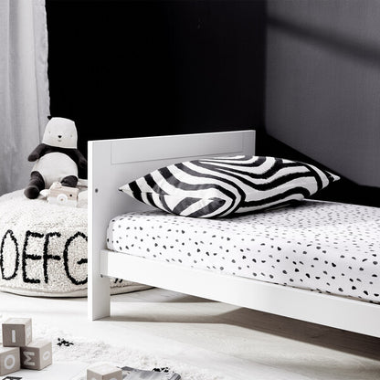 Silver Cross Finchley Toddler Bed White Headboard Detail Lifestyle Image