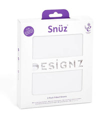 Snuz 2 Pack Crib Fitted Sheets - White