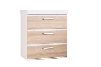 Silver Cross Finchley Oak Dresser / Changer Angled on White Background