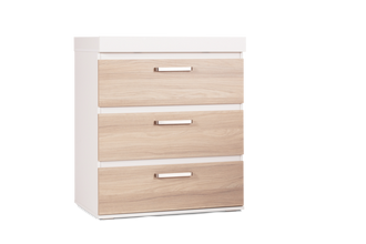 Load image into Gallery viewer, Silver Cross Finchley Oak Dresser / Changer Angled on White Background
