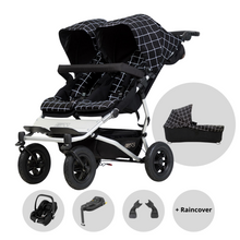 Load image into Gallery viewer, Mountain Buggy Duet Double Grid Bundle | Maxi-Cosi Cabriofix i-Size Car Seat | Free Raincover
