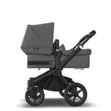 Load image into Gallery viewer, Bugaboo Donkey 5 Twin Pushchair &amp; Carrycot - Black / Grey Melange
