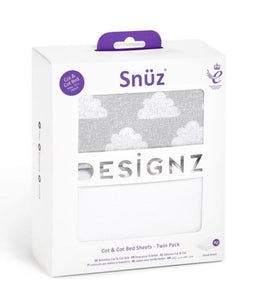 Snuz 2 Pack Cot & Cot Bed Fitted Sheet – Cloud Nine